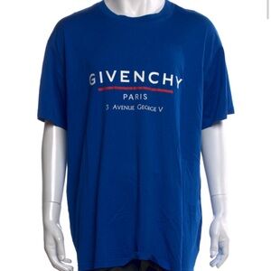 Givenchy Paris Blue Short Sleeve Tee